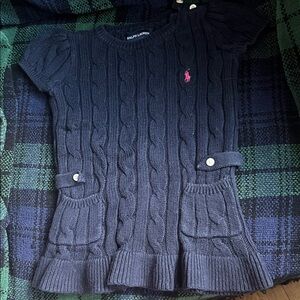 Ralph Lauren Dark Blue Cable Knit Dress